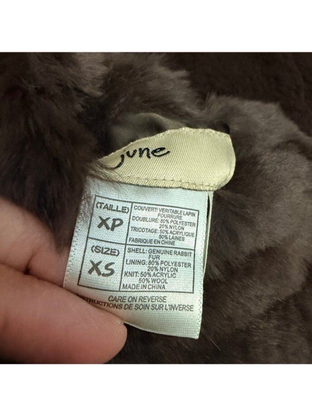 June Rabbit Fur Reversible Jacket - Picture 3 of 12